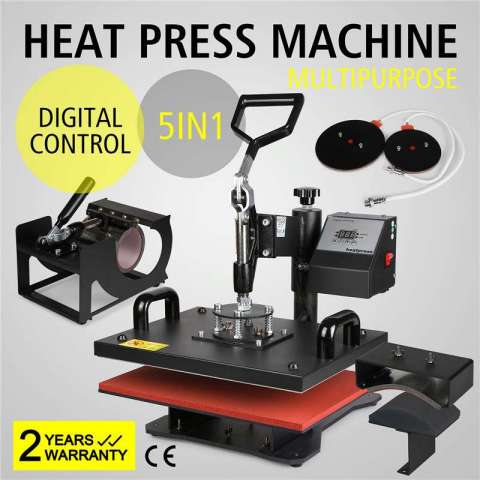 5 in 1 Digital Heat Press Machine Multifunctional Transfer Sublimation